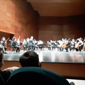 Orioko Herri Ikastolako LH1eko ikasleak orkestra sinfonikoa ikusten