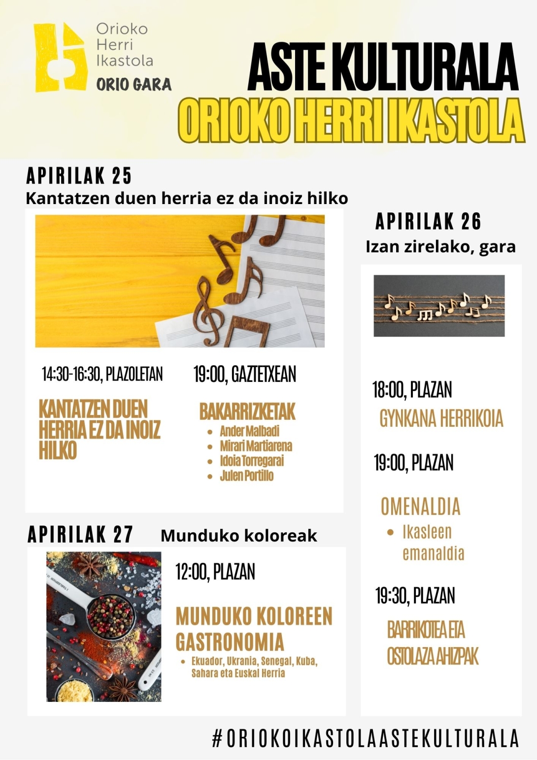 Orioko Herri Ikastolako Aste Kulturala