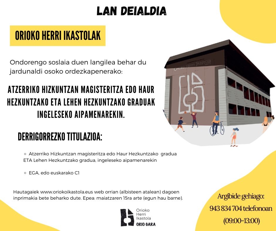 Atzerriko hizkuntzako irakaslea HH-LH