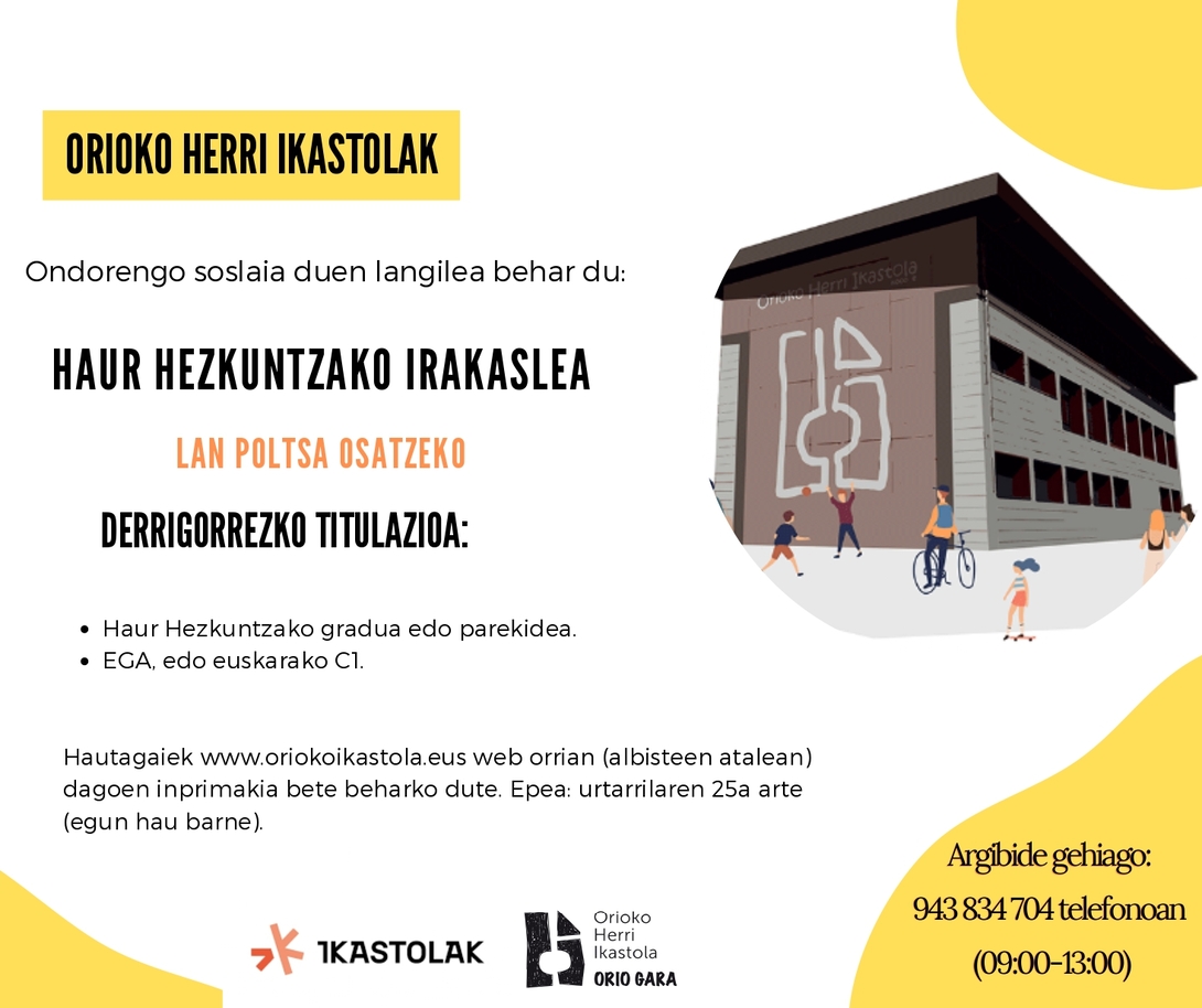 Haur Hezkuntzako irakasle la poltsa