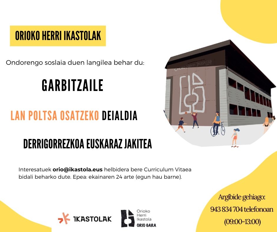 Garbitzaile lan deialdia